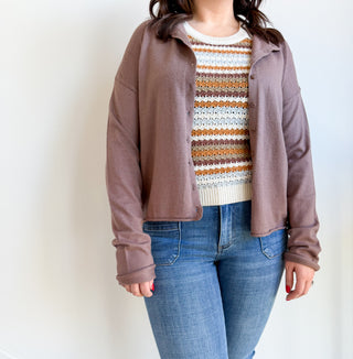 Mocha Button Up Cardigan