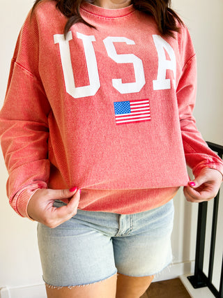 USA Corded Crewneck