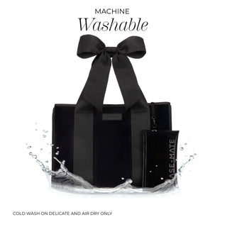 Midnight Black Bow Jelly Tote Bag