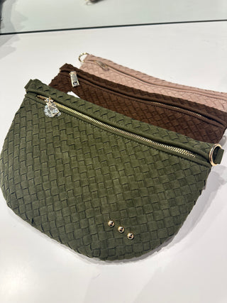 Suede Woven Bum Bag