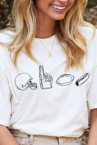 Football Row Graphic Tee
