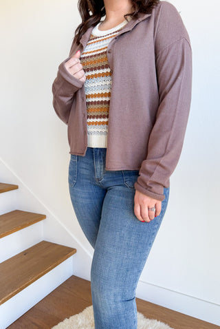 Mocha Button Up Cardigan