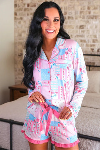 Patchwork Pajama Set