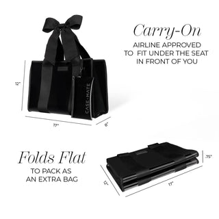 Midnight Black Bow Jelly Tote Bag