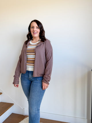 Mocha Button Up Cardigan