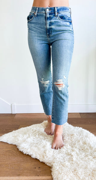 Glow Up High-Rise Straight Leg Denim