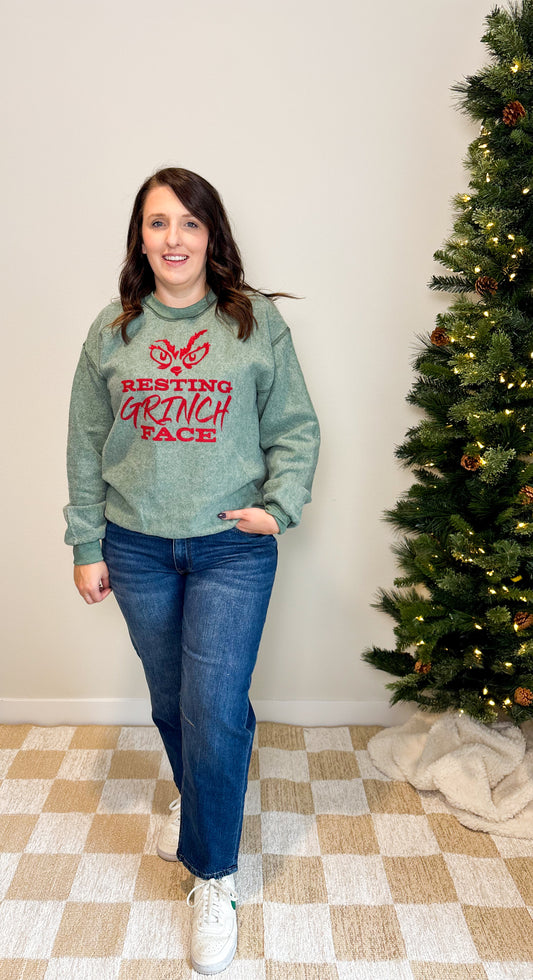 Resting Grinch Face Sweatshirt