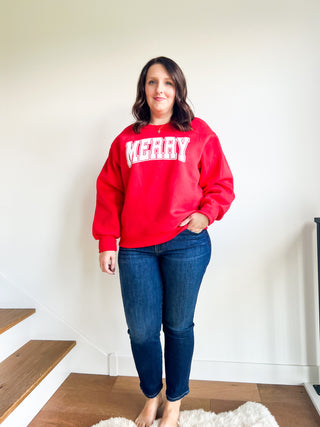 Red Merry Sweatshirt