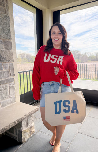 Red USA Sweater