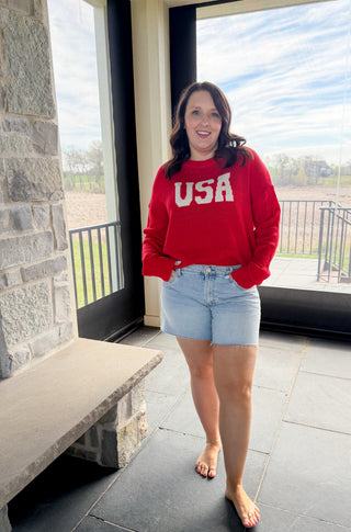 Red USA Sweater