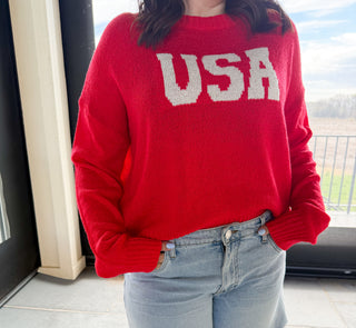 Red USA Sweater