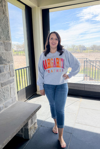 Gray & Multicolored Margarita Weather Sweatshirt