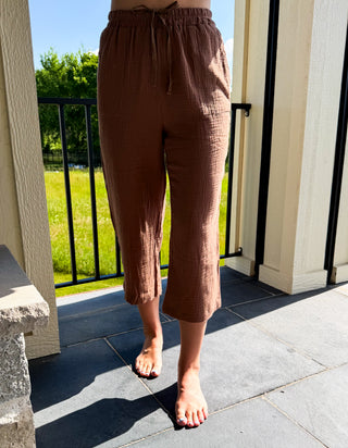 Gauze Brown Pants