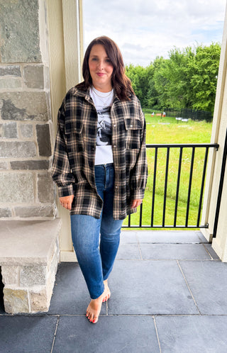 Hello Fall Plaid Button Down