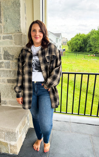Hello Fall Plaid Button Down