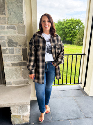 Hello Fall Plaid Button Down