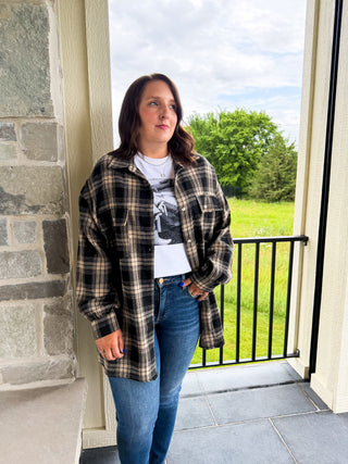 Hello Fall Plaid Button Down