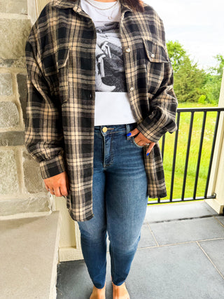Hello Fall Plaid Button Down