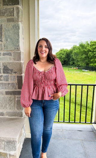 Red Checkered Top
