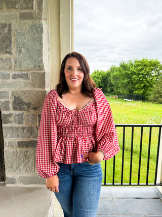 Red Checkered Top