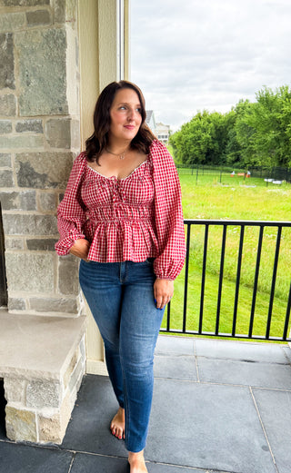 Red Checkered Top