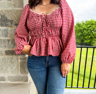 Red Checkered Top