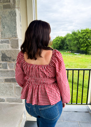 Red Checkered Top