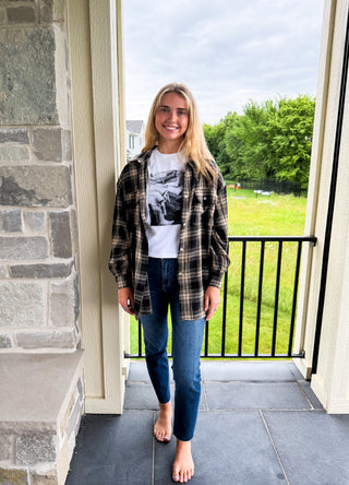 Hello Fall Plaid Button Down