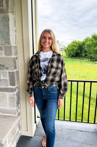 Hello Fall Plaid Button Down