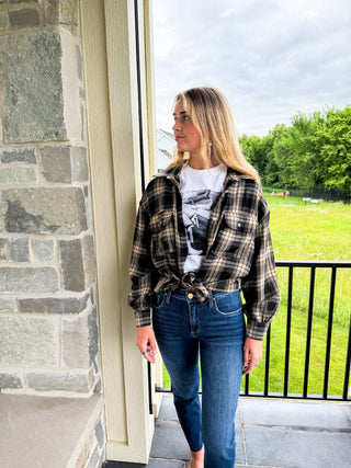 Hello Fall Plaid Button Down