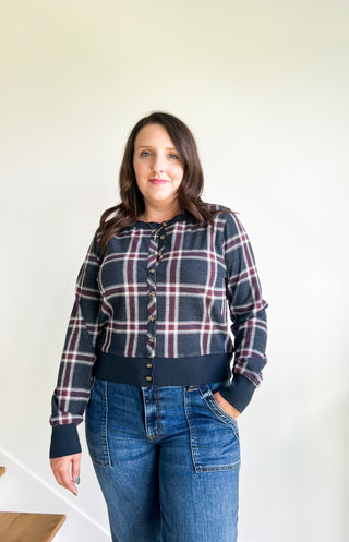 Monica Plaid Cardigan