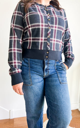 Monica Plaid Cardigan