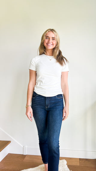 Heather Ribbed Tee
