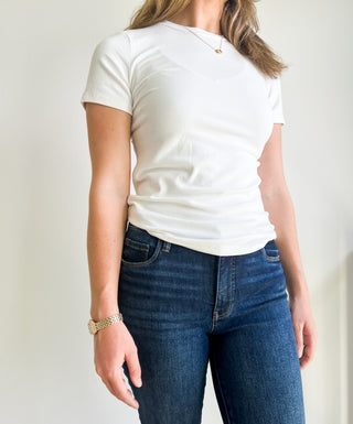 Heather Ribbed Tee