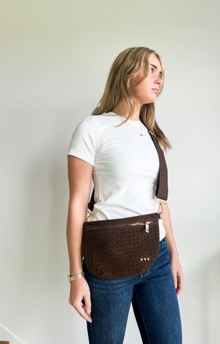 Suede Woven Bum Bag
