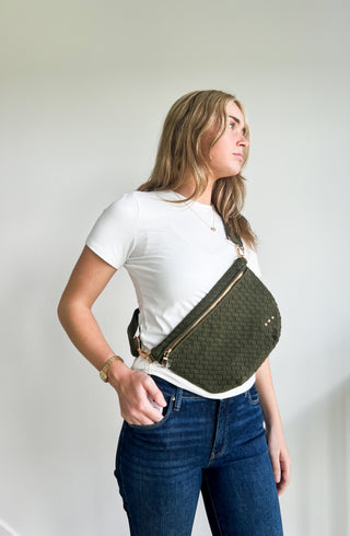Suede Woven Bum Bag