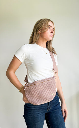 Suede Woven Bum Bag