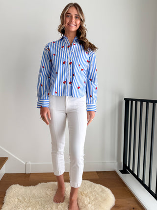 Strawberry Button Up