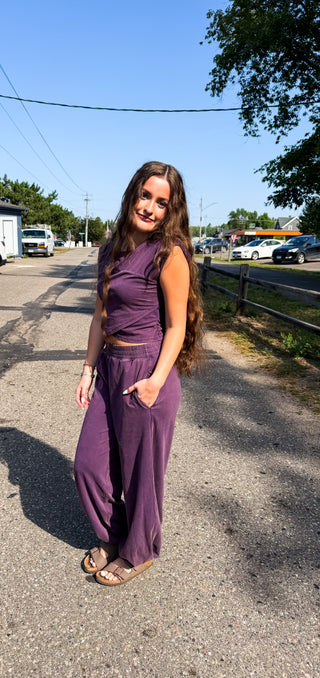 Mineral Wash Crop Top