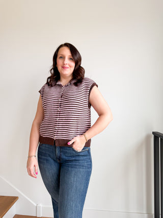Olivia Stripe Sweater Vest