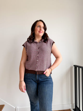 Olivia Stripe Sweater Vest