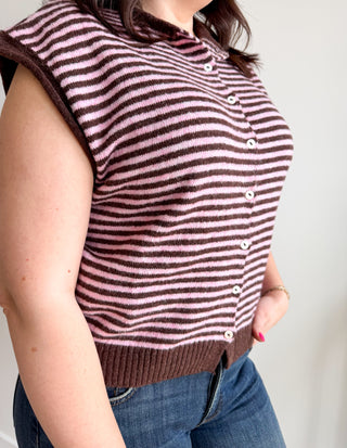Olivia Stripe Sweater Vest