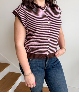 Olivia Stripe Sweater Vest