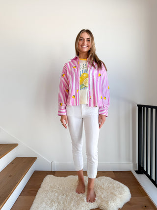 Lemon Button Up