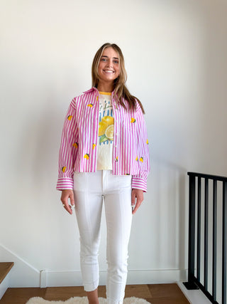 Lemon Button Up