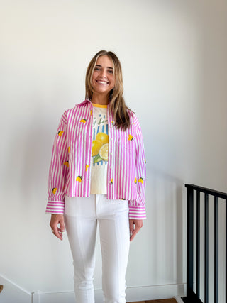 Lemon Button Up