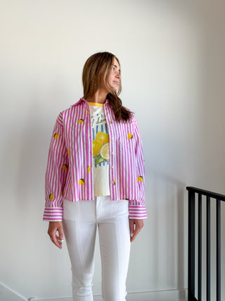 Lemon Button Up