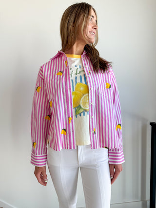 Lemon Button Up