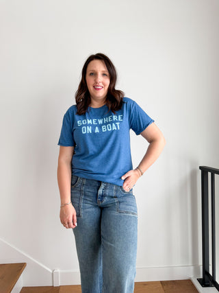 Somewhere on a Boat Graphic Tee