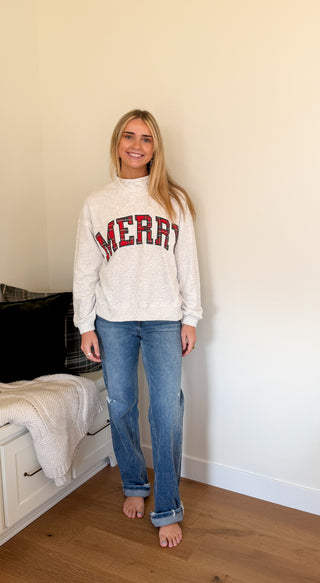 Merry Holiday Print Crewneck